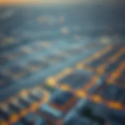 Aerial view of Dubai showcasing commercial lands