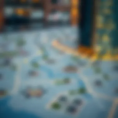 Map highlighting key neighborhoods for commercial investment