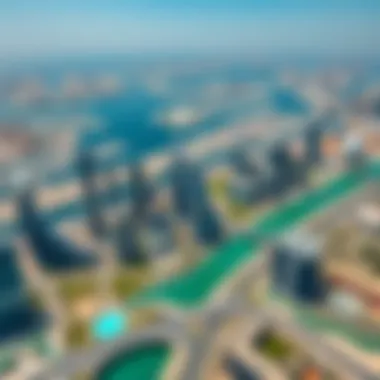 Aerial view of the Damac Business Bay development