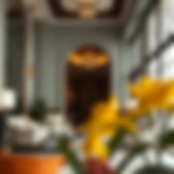 Cultural Fusion in Deira's Partition Rooms Interior view of a stylish partition room reflecting diverse cultures