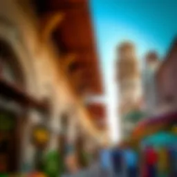 A vibrant view of Deira Souk Al Marfa showcasing its architectural beauty and traditional elements