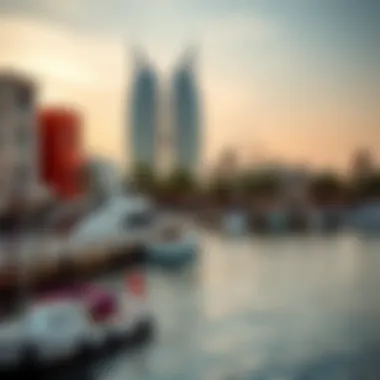 Charming waterfront view in a bustling neighborhood