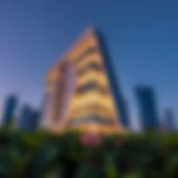 Dib Onyx Tower exterior view showcasing modern architecture