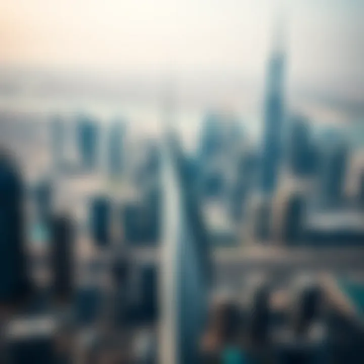 Aerial view of Dubai's skyline showcasing iconic skyscrapers