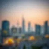 A picturesque view of the Etihad Area skyline showcasing modern architecture