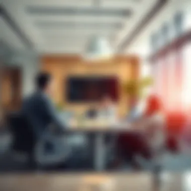 Business professionals engaging in a collaborative meeting at HDS Business Center