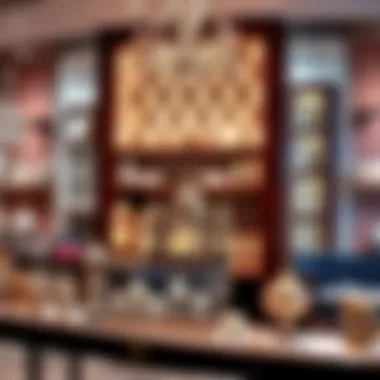 An elegant jalabiya displayed in a stylish shop setting.