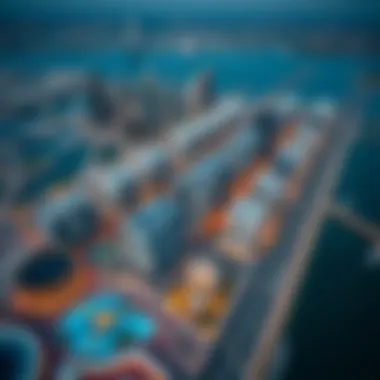 Aerial View of JLT Cluster A Aerial view of JLT Cluster A showcasing its modern architecture and layout