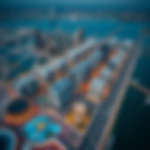 Aerial View of JLT Cluster A Aerial view of JLT Cluster A showcasing its modern architecture and layout