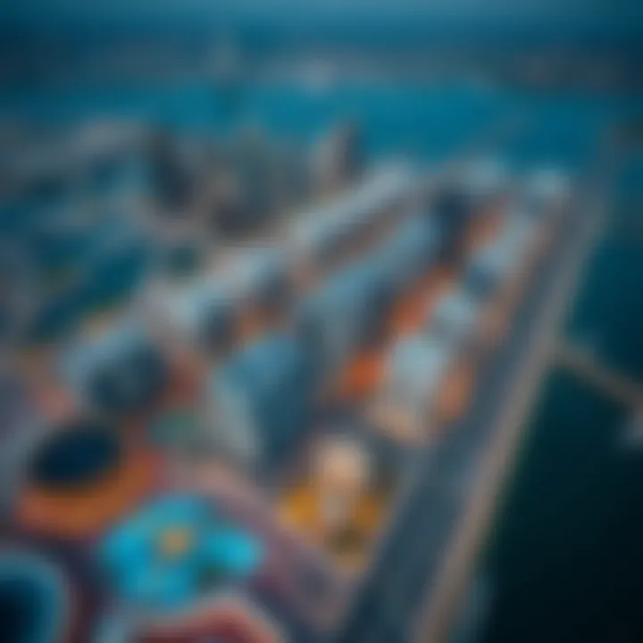 Aerial View of JLT Cluster A Aerial view of JLT Cluster A showcasing its modern architecture and layout