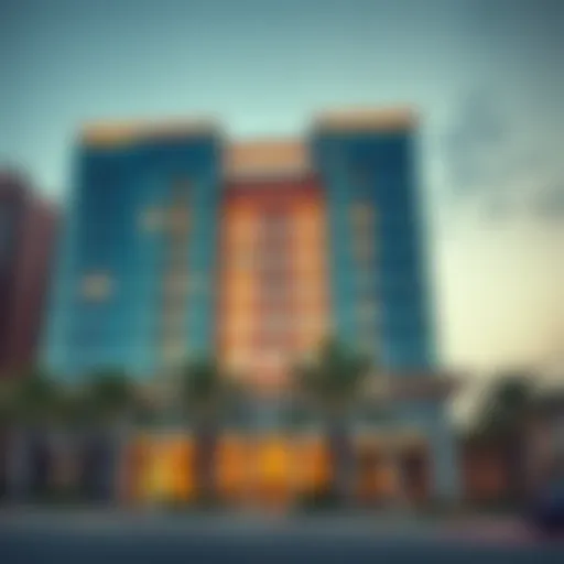 Architectural view of K1 Building in Muraqqabat