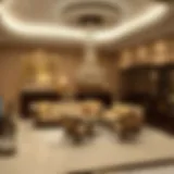 Elegant furniture display in a Karama shop