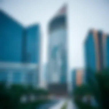 Modern architectural design of KML Building in Dubai