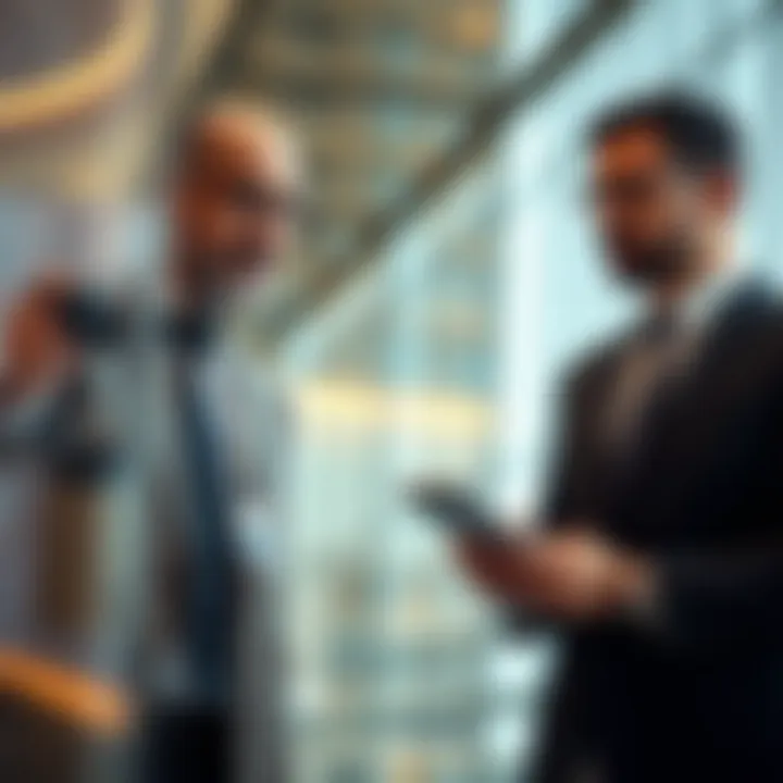 Investors analyzing real estate market trends