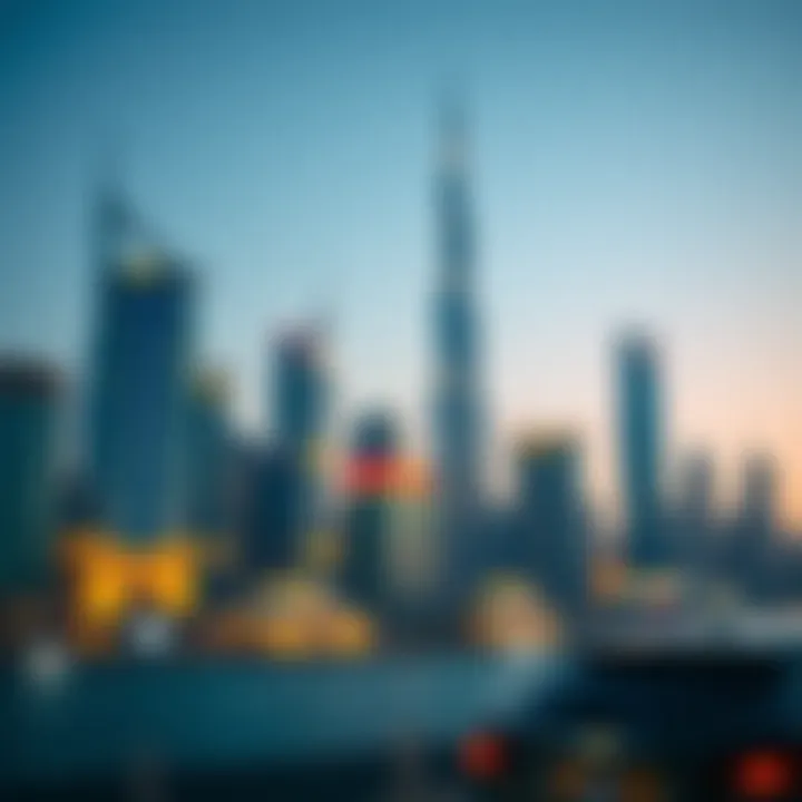 Dubai skyline showcasing luxury properties