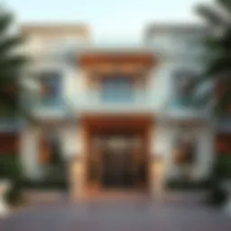 Stunning exterior view of a luxury holiday home in Dubai