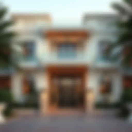 Stunning exterior view of a luxury holiday home in Dubai