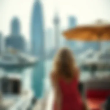 Vibrant lifestyle scene at Marina Dubai