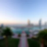 A panoramic view of Marina Park showcasing the waterfront