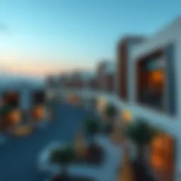 Panoramic view of the Mira 4 community showcasing its modern architecture