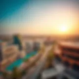 Panoramic view of Nad El Sheba showcasing modern architecture