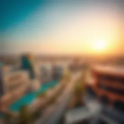 Panoramic view of Nad El Sheba showcasing modern architecture