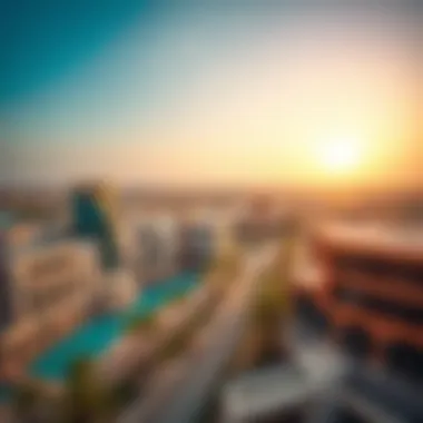 Panoramic view of Nad El Sheba showcasing modern architecture