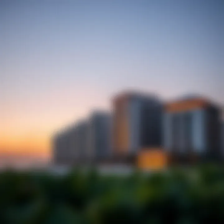 Stunning view of Nakheel's Palm Jumeirah at sunset