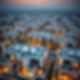 Aerial view of نسمات housing development showcasing modern architecture