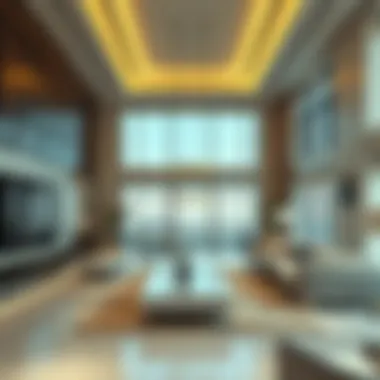 Luxurious interior of a نسمات residence exemplifying modern design