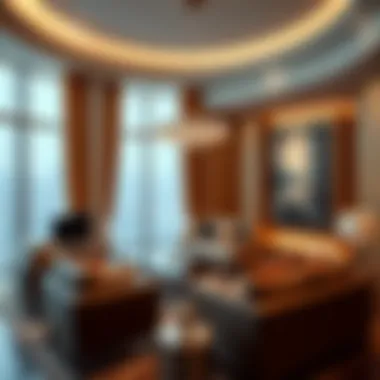 Interior Elegance of Noora Tower Luxurious living space within Noora Tower highlighting modern furnishings