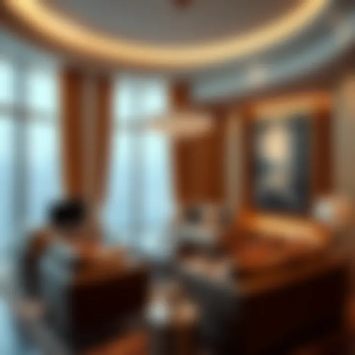 Interior Elegance of Noora Tower Luxurious living space within Noora Tower highlighting modern furnishings
