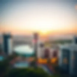 A panoramic view of Nuaimia showcasing its modern architecture and urban landscape