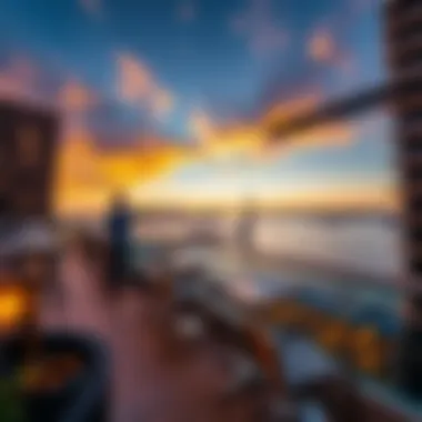 Breathtaking Sunset View from Oceana Hilton Jumeirah Breathtaking sunset view from the balcony of Oceana Hilton Jumeirah