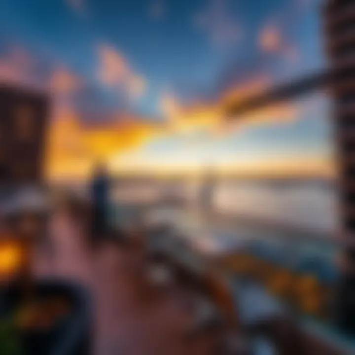 Breathtaking Sunset View from Oceana Hilton Jumeirah Breathtaking sunset view from the balcony of Oceana Hilton Jumeirah