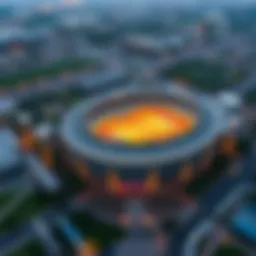 Aerial view of Olympic Park showcasing its extensive facilities and green spaces
