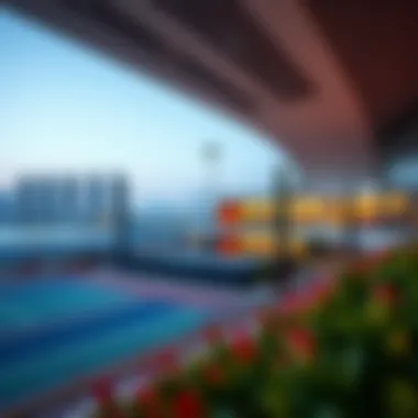 Architectural design of Olympic Park's sports facilities emphasizing modern aesthetics