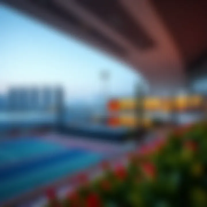 Architectural design of Olympic Park's sports facilities emphasizing modern aesthetics