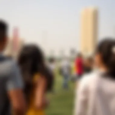 Community event held in Olympic Park, illustrating vibrant social interactions