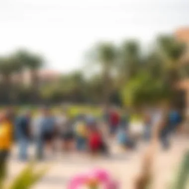 Community Gathering in a Recreational Area Community gathering in a recreational area