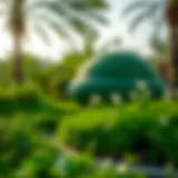 Lush greenery in a Dubai park