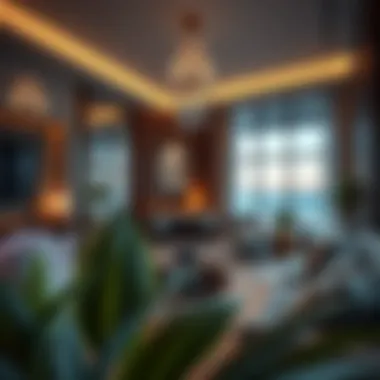 Interior design showcasing luxury amenities in Palm Tower