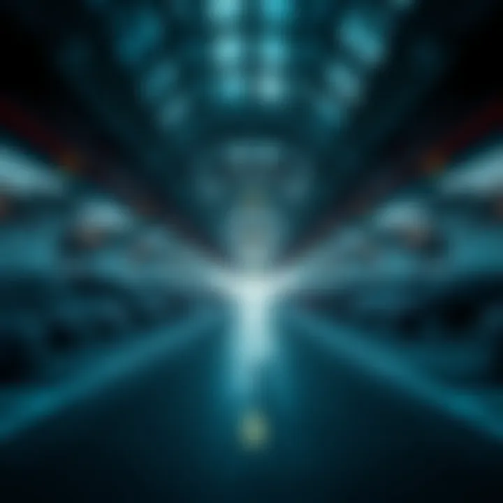 Interior of Burj Khalifa parking facility showing spacious layout