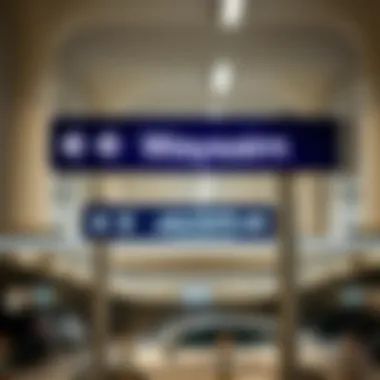 Signage and wayfinding in Burj Khalifa parking area