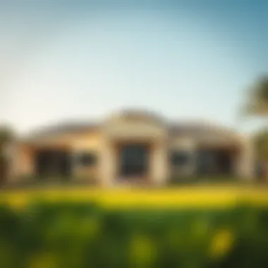 Elegant Clubhouse at Premier Golf Course Elegant clubhouse at a premier Dubai golf course