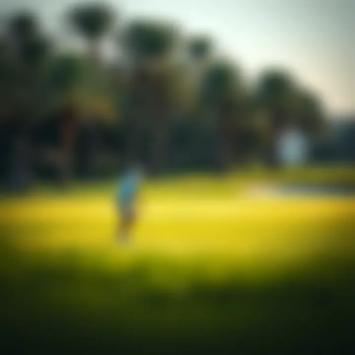 Golfers Enjoying Pristine Fairway Golfers enjoying a pristine fairway in Dubai