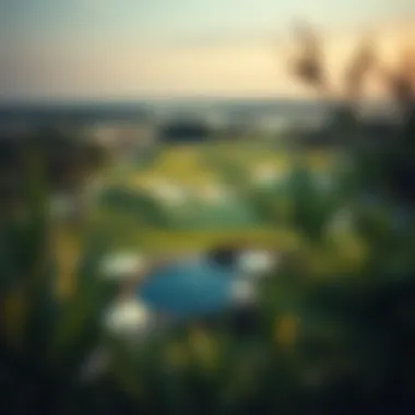 Luxurious Golf Course Aerial View Aerial view of a luxurious golf course in Dubai