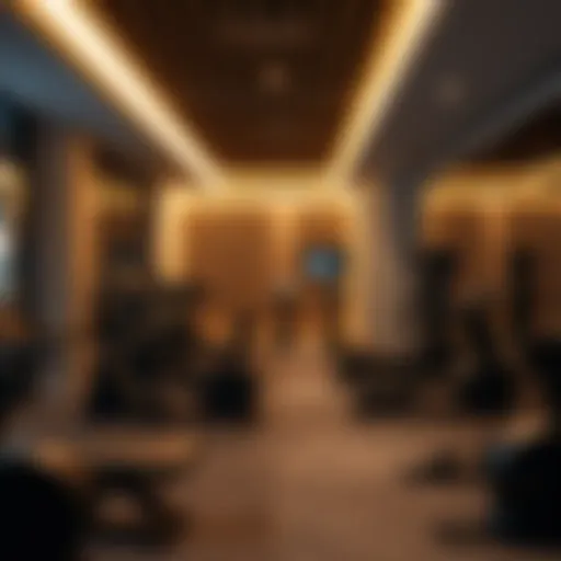 A modern private gym interior showcasing high-end fitness equipment