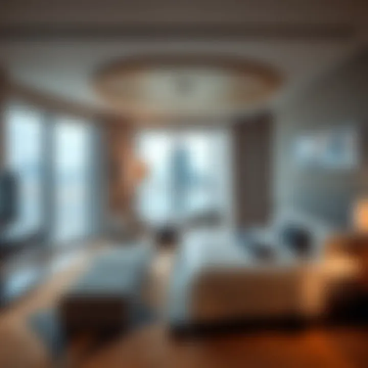 Stunning Accommodations at Radisson Blu Marina Dubai Luxurious guest room showcasing modern decor and stunning views