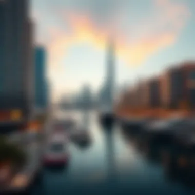 Dubai Marina: A Dynamic Setting for Radisson Blu Vibrant surroundings of Dubai's Marina district highlighting the city's skyline